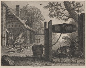 Die alte Henne und der Hahn von William Skelton