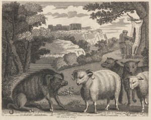 Der wilde Eber und der Widder von William Skelton