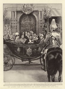 Der Besuch der Königin in Sheffield, Ihre Majestät eröffnet das Rathaus von William Small