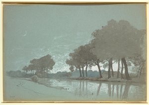 Kanalszene in der Nähe von Brügge, Belgien, 1875–80 von William Stanley Haseltine