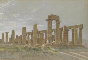 Girgenti Der Tempel der Juno Lacinia in Agrigent, 1881