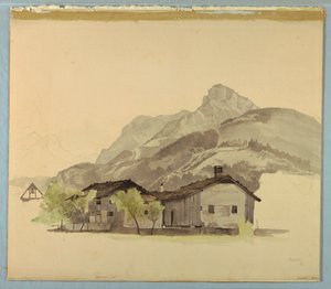 Studie einer Landschaft, Brunnen, Schweiz