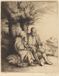Mann und Frau unter einem Baum