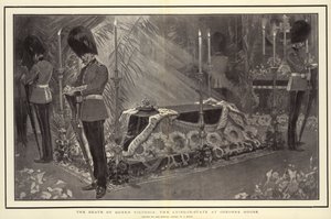 Der Tod von Königin Victoria, der Leichnam im Osborne House