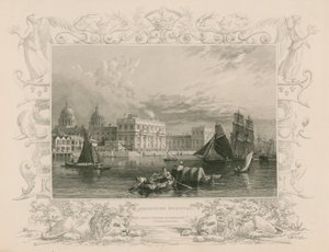 Greenwich Hospital, London von William Tombleson