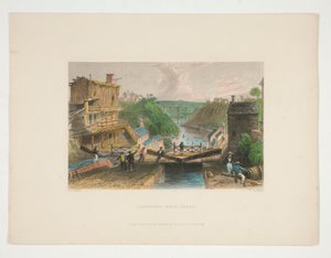 Lockport, Erie-Kanal, Illustration für Nathaniel Parker Willis von William Tombleson