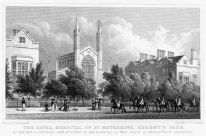 Das Royal Hospital of St Katherine, Regents Park, London, 1827