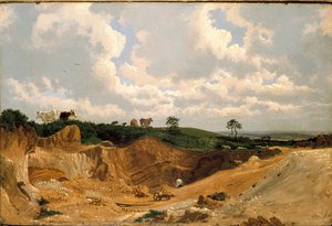 Kiesgrube auf dem Shotover Hill, in der Nähe von Oxford