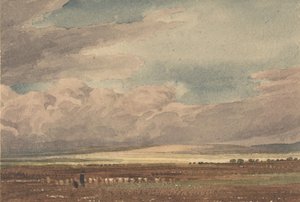 Salisbury Plain mit Old Sarum in der Ferne, Wiltshire, 1810-62
