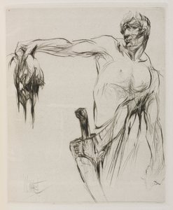 Herodias: Seite 53, Der Kopf trat ein und Mannaeus hielt ihn stolz an den Haaren, mit ausgestrecktem Arm, stolz auf den Applaus von William Walcot
