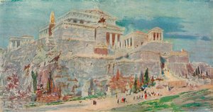 Die Akropolis, Athen, nach der römischen Restaurierung, ca. 1923 von William Walcot