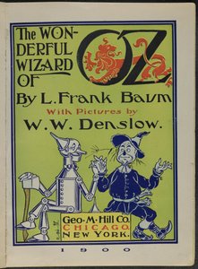 Frontispiz von "Der wunderbare Zauberer von Oz" von Lyman Frank Baum von William Wallace Denslow