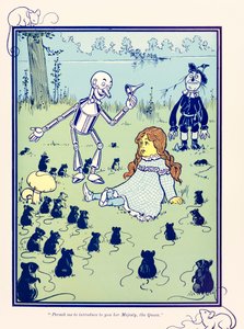 „Erlauben Sie mir, Ihnen Ihre Majestät, die Königin, vorzustellen.“ aus „Der Zauberer von Oz“ von L. Frank Baum von William Wallace Denslow