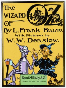 "Der Zauberer von Oz" von Frank Baum (1856-1919): Frontispiz der ersten Ausgabe, veröffentlicht 1900 mit Illustrationen von W.W. Denslow von William Wallace Denslow