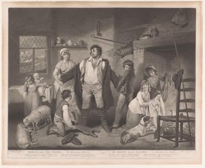 Familie begrüßt den Vater nach einem Sturm von William Ward