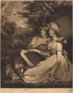 Die Töchter von Sir Thomas Frankland von William Ward after John Hoppner