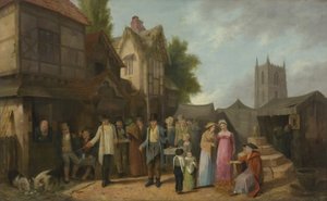 Szene vor einem Gasthaus, vielleicht in Long Ashton, Bristol, ca. 1824 von William West