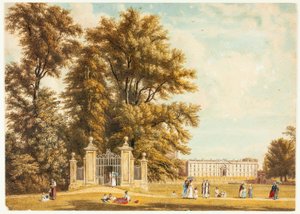 Eingang zur Allee von Clare Hall Piece, Cambridge