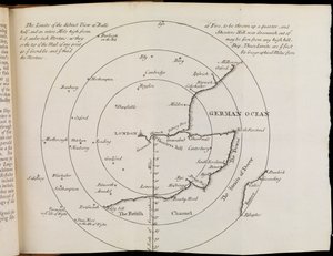 Karte von Südostengland von William Whiston