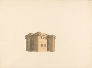 Cluny Castle, Aberdeenshire, Schottland: Perspektive von William Wilkins