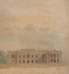 Erhebung eines vorgeschlagenen Entwurfs für Cambridge Colleges von William Wilkins