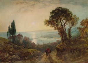 Blick über einen Hafen, ca. 1859 von William Wyld