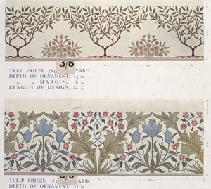 Tapetenmusterbuch, vor 1917 (Druck) von William and Company Morris