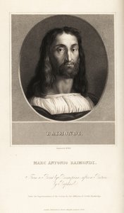 Porträt von Marcantonio Raimondi von William the Younger Holl