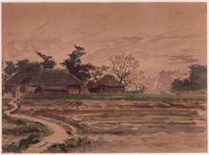 Landschaft mit Häusern
