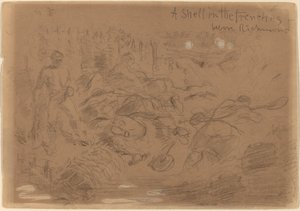Eine Granate in den Schützengräben vor Richmond (recto) von Winslow Homer