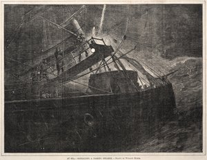 Auf See, Signalisierung eines vorbeifahrenden Dampfers von Winslow Homer