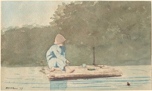 Junge auf einem Floß von Winslow Homer