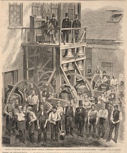 Geläut aus dreizehn Glocken für die Christ Church in Cambridge, Massachusetts, hergestellt von Henry N. Hooper & Co. aus Boston, aus Harper