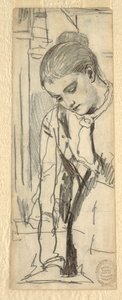 Zeichnung, Figur einer Frau, 1870–80