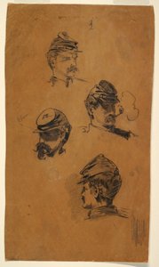 Vier Studien von Soldaten, ca. 1863