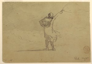 Zeichnung, Rotes Licht, wahrscheinlich 1883 von Winslow Homer