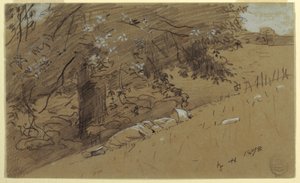 Hirtin ruht unter einem Baum, 1878