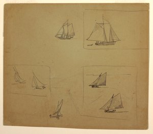 Skizzen von Segelschiffen, 1881–82