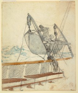 Zeichnung, Studie für "Das Notsignal", 1881