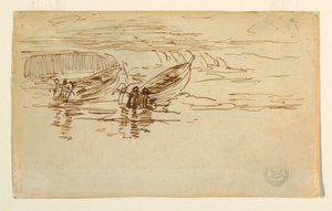 Zwei Dories werden gestartet, England von Winslow Homer