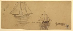 Zwei Schoner und Dories von Winslow Homer