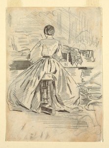 Frau am Klavier, 1862
