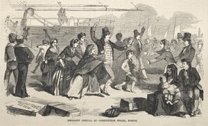 Ankunft von Auswanderern am Constitution Wharf in Boston von Winslow Homer