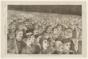 Feuerwerk in der Nacht des 4. Juli von Winslow Homer