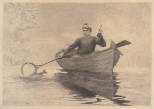 Fliegenfischen am Saranac Lake von Winslow Homer