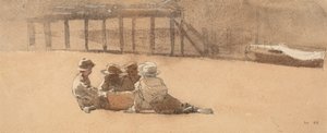 Vier Jungen am Strand, 1873