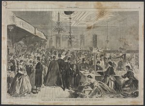 Großer Jahrmarkt im City Assembly Rooms, New York, Dezember 1861 von Winslow Homer