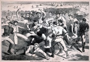 Feiertag im Lager - Soldaten spielen „Fußball“, aus Harper