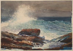 Auflaufende Flut, Scarboro, Maine von Winslow Homer