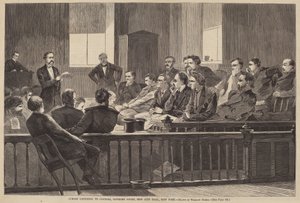 Geschworene hören dem Anwalt zu, Oberster Gerichtshof, Neues Rathaus, New York von Winslow Homer